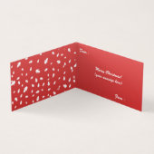 クリスマス雪だるま折り畳みカード (内部)