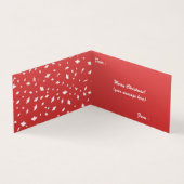 クリスマス雪だるま折り畳みカード (内部)