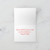 クリスマス雪だるま折り返しグリーティングカード カード (内部)