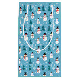 クリスマス雪だるま抱き枕 スモールペーパーバッグ