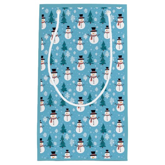 クリスマス雪だるま抱き枕 スモールペーパーバッグ (正面)