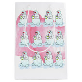 クリスマス雪だるま抱き枕 ミディアムペーパーバッグ (正面)