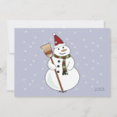 クリスマス雪だるま挨拶 シーズンカード (裏面)