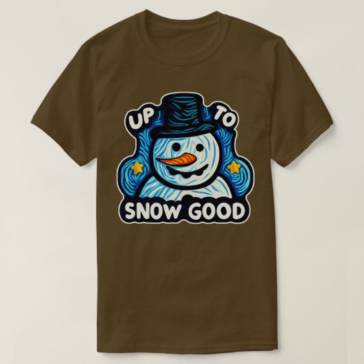 クリスマス雪だるま最高の雪おもしろい良 Tシャツ (デザイン正面)