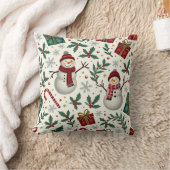 クリスマス雪だるま枕クッション クッション (ブランケット)