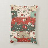 クリスマス雪だるま枕 アクセントクッション (裏面(縦))