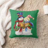 クリスマス雪だるま枕 クッション (ブランケット)