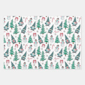 クリスマス雪だるま格言キャンディキャネギフト ラッピングペーパーシート (正面2)