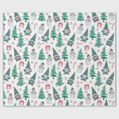 クリスマス雪だるま格言キャンディキャネギフト ラッピングペーパー (フラット)