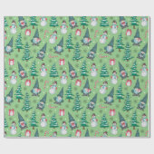 クリスマス雪だるま格言キャンディキャネギフト ラッピングペーパー (フラット)