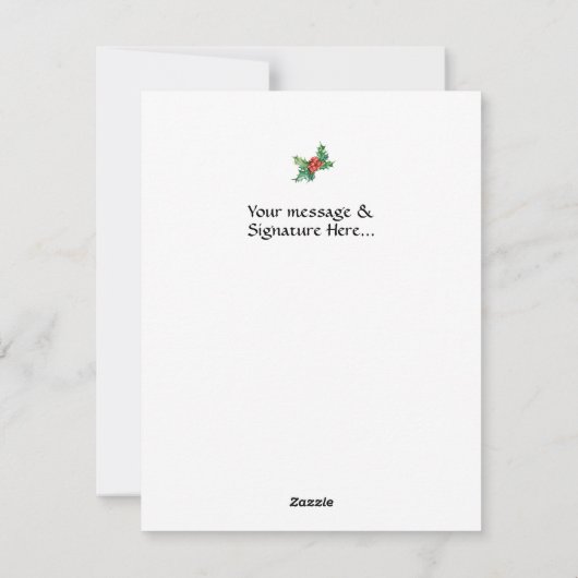 クリスマス雪だるま水彩カスタムカード シーズンカード (裏面)