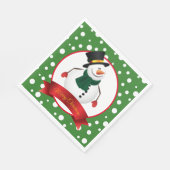 クリスマス雪だるま紙ナプキンス スタンダードランチョンナプキン (角)