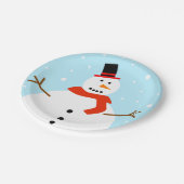クリスマス雪だるま紙プレート ペーパープレート (アングル)