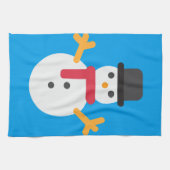 クリスマス雪だるま絵文字 キッチンタオル (横)