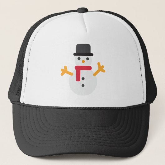 クリスマス雪だるま絵文字 キャップ (正面)