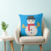 クリスマス雪だるま絵文字 クッション (椅子)