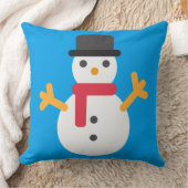 クリスマス雪だるま絵文字 クッション (ブランケット)