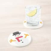 クリスマス雪だるま絵文字 コースター (側面)