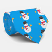 クリスマス雪だるま絵文字 ネクタイ (ロール)