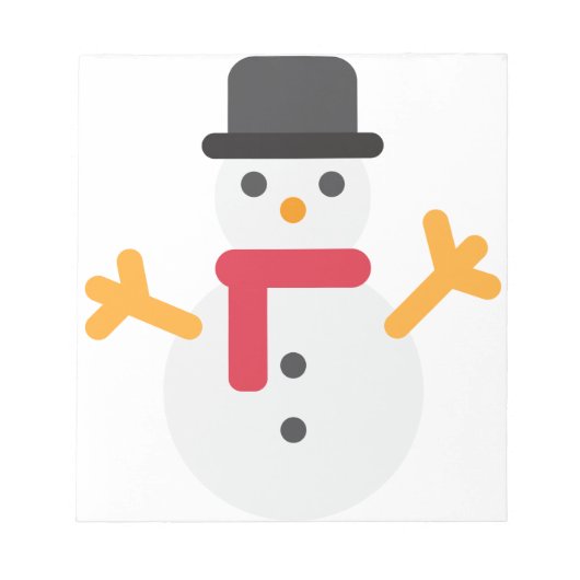 クリスマス雪だるま絵文字 ノートパッド (正面)