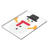 クリスマス雪だるま絵文字 ノートブック (左側)