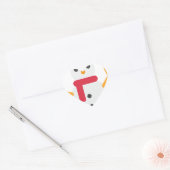 クリスマス雪だるま絵文字 ハートシール (封筒)