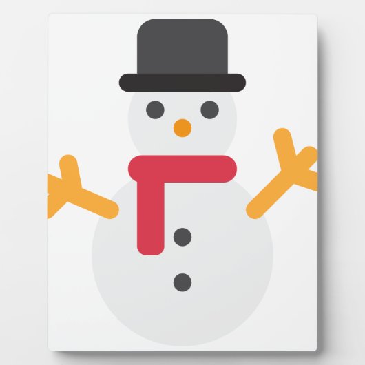 クリスマス雪だるま絵文字 フォトプラーク (正面)