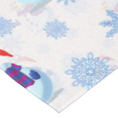 クリスマス雪だるま表面パターン テーブルクロス (アングル)