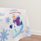 クリスマス雪だるま表面パターン テーブルクロス (インサイチュ)