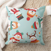 クリスマス雪だるま装飾用クッション クッション (ブランケット)
