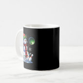 クリスマス雪だるま遊のボーリングLlとピンクリスマス コーヒーマグカップ (正面左)