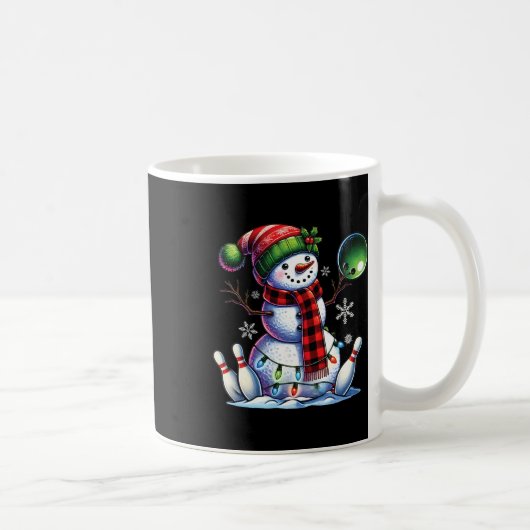 クリスマス雪だるま遊のボーリングLlとピンクリスマス コーヒーマグカップ (右)