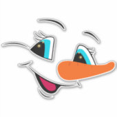 クリスマス雪だるま顔パーソナライズされたカワイホリデイ シール (正面)