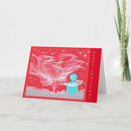 クリスマス雪だるま飾の木 シーズンカード