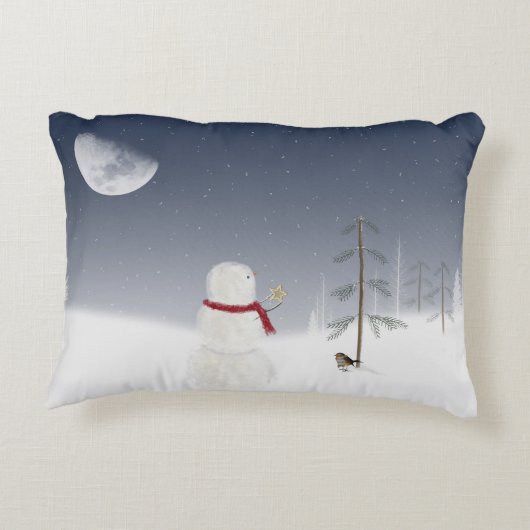 クリスマス雪だるま アクセントクッション (裏面)