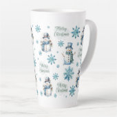クリスマス雪だるま カフェラテマグ (右アングル)