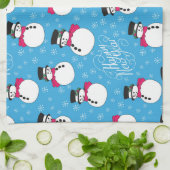 クリスマス雪だるま キッチンタオル (折り畳み)