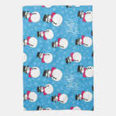 クリスマス雪だるま キッチンタオル (縦)