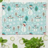 クリスマス雪だるま キッチンタオル (折り畳み)