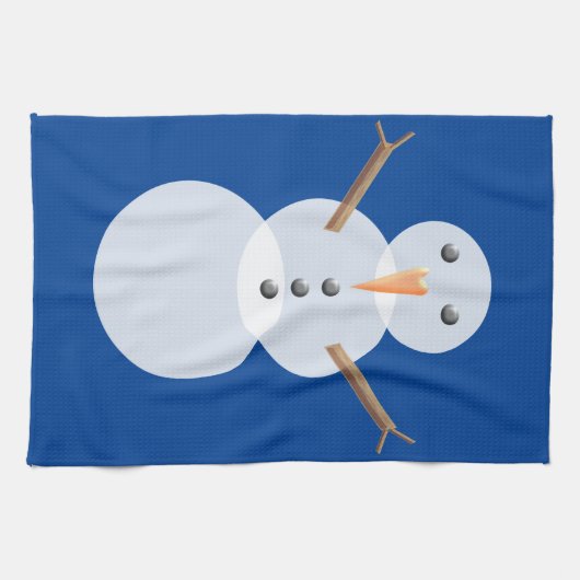 クリスマス雪だるま キッチンタオル (横)