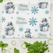 クリスマス雪だるま キッチンタオル (折り畳み)