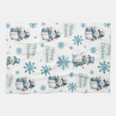 クリスマス雪だるま キッチンタオル (横)