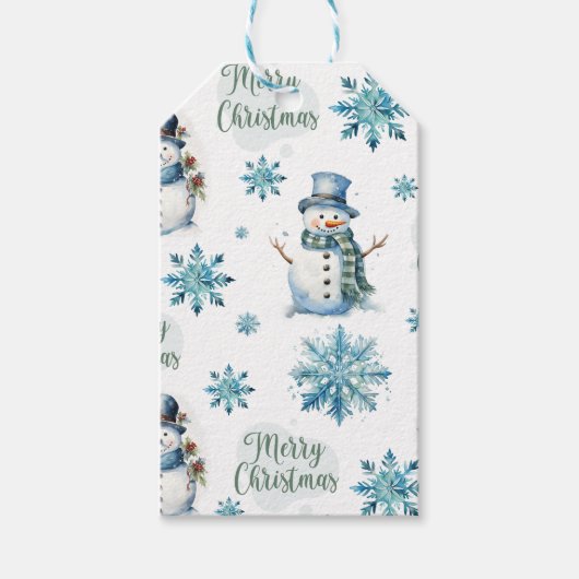 クリスマス雪だるま ギフトタグ (正面)