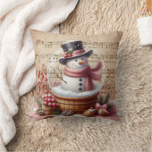 クリスマス雪だるま クッション (ブランケット)