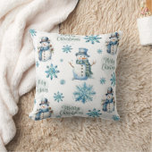 クリスマス雪だるま クッション (ブランケット)