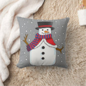 クリスマス雪だるま クッション (ブランケット)