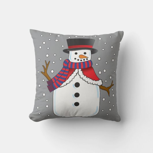 クリスマス雪だるま クッション (正面)