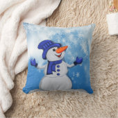 クリスマス雪だるま クッション (ブランケット)