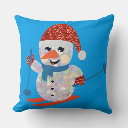 クリスマス雪だるま クッション (正面)