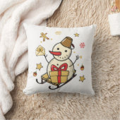クリスマス雪だるま クッション (ブランケット)